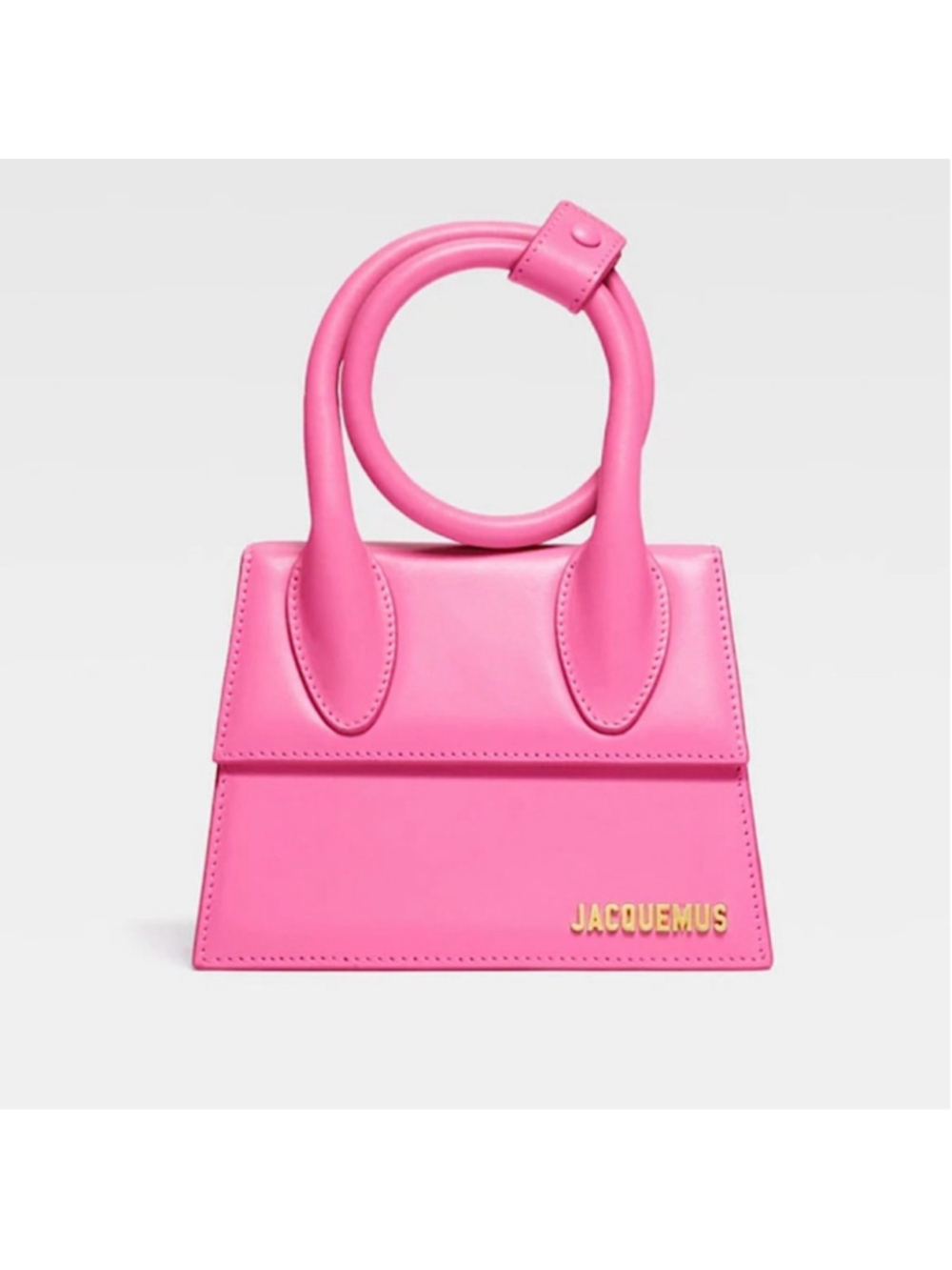 Jacquemus La Chiquita Noued Leather Logo Top Handle Bag